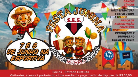 🌽 FESTA JUNINA DA ESPORTIVA 2025 – Tradição, música e alegria no ar!
