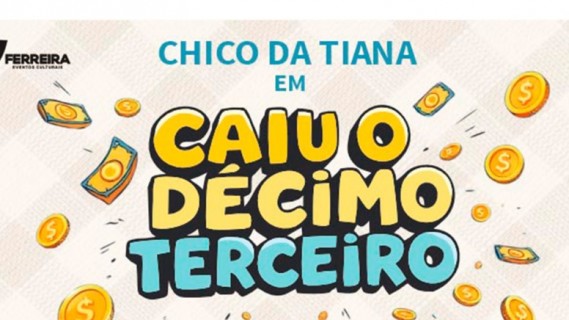 Cleber Rosa apresenta “Caiu o Décimo Terceiro” com o hilariante Chico da Tiana no Theatro Avenida