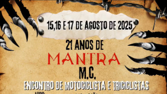 21 ANOS DE MANTRA M.C.: O MAIOR ENCONTRO DE MOTOCICLISTAS E TRICICLISTAS DA REGIÃO ESTÁ DE VOLTA!