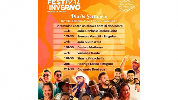 29ª edição do Festival de Inverno em Poços de Caldas